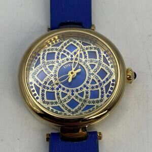 Invicta Wildflower 24541 Ladies Crystal Dial Colbalt Blue Leather Band Watch